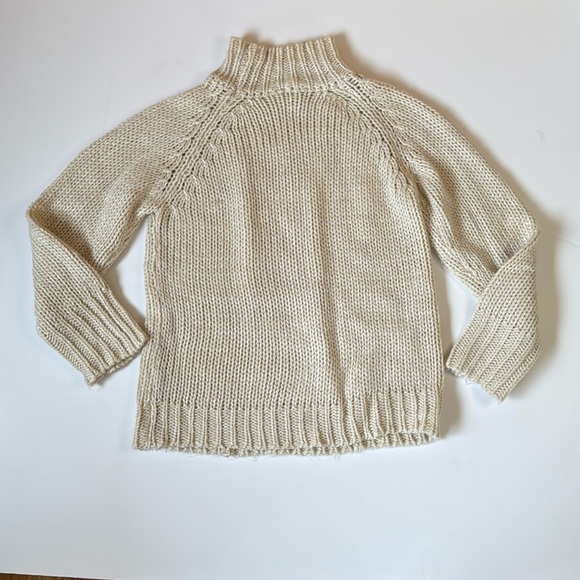 Cream Chunky Knit Turtleneck Sweater - Picture 2 of 9